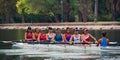 2021-02-11 - Girls rowing team of Mendoza Regatta Club training in the lake of San Martin park in Mendoza, Argentina