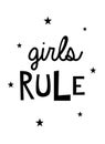 Girls Rule Wall Art Quote