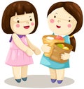 Girls shoping Royalty Free Stock Photo