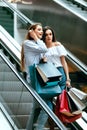 Girls Shopping. Female Friends In Mall Royalty Free Stock Photo