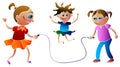 Girls skipping