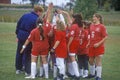 Girls soccer team Royalty Free Stock Photo