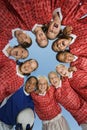 Girls' Soccer Team In Huddle Royalty Free Stock Photo