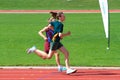 Girls in sports race Royalty Free Stock Photo