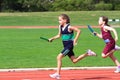 Girls in sports race Royalty Free Stock Photo