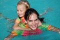 Girls swimming Royalty Free Stock Photo