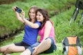 Girls taking a selfie Royalty Free Stock Photo