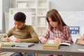 Girls Taking Test in School Royalty Free Stock Photo