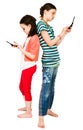 Girls text messaging Royalty Free Stock Photo