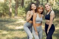 Beautiful women spend time in a summer park Royalty Free Stock Photo