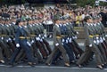 Girls unit of new Serbian officers in march Royalty Free Stock Photo