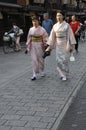Kyoto, 13th may: Gion or Geisha district from Kyoto City in Japan Royalty Free Stock Photo