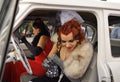 girls in wedding dresses at the festival of brides in Yalta on the 3rd of October 2011. Ukraine