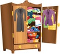 Girls wooden wardrobe