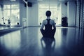 Girls in yoga room