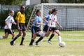 Girls Youth soccer in action.