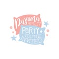 Girly Pajama Party Invitation Card Template With Two Pillows Inviting Kids For The Slumber Pyjama Overnight Sleepover