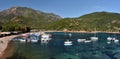 Girolata Anchorage seen from the hamlet Royalty Free Stock Photo