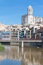 Girona bridge. Old city Royalty Free Stock Photo