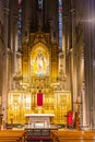 Interior view from the Sacred Heart of Girona church in Girona, Catalonia, Spain