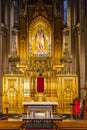 Interior view from the Sacred Heart of Girona church in Girona, Catalonia, Spain