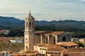 Girona cathedral aerial view Royalty Free Stock Photo