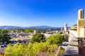 Girona Cathedral, aerial view of Girona city Royalty Free Stock Photo