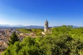 Girona Cathedral, aerial view of Girona city Royalty Free Stock Photo