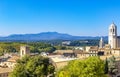 Girona Cathedral, aerial view of Girona city Royalty Free Stock Photo