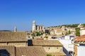 Girona Cathedral, aerial view of Girona city Royalty Free Stock Photo