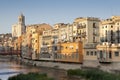 Girona Cathedral and his colourful houses II Royalty Free Stock Photo
