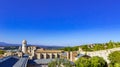 Girona Cathedral, aerial view of Girona city Royalty Free Stock Photo