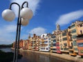 Colourful Apartments, Girona, Spain Royalty Free Stock Photo