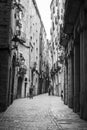 One of the streets of the Jewish quarter in Girona Spain Royalty Free Stock Photo