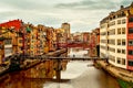 Girona, in Spain, and Onyar River Royalty Free Stock Photo