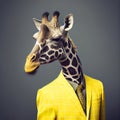 Girrafe portrait fashion shoot Royalty Free Stock Photo