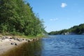 Girvas, Russia - July, 2021: Summer day on the Suna river