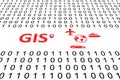 GIS concept binary code 3d