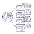 GIS Concept Data Layers for Infographic