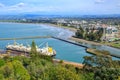 Gisborne, New Zealand. View of city and port