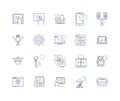Gismos line icons collection. Tech, Devices, Gadgets, Electronics, Innovation, Robots, Smartphs vector and linear
