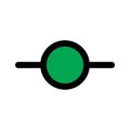 Git commit icon line isolated on white background. Black flat thin icon on modern outline style. Linear symbol and editable stroke