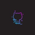 Github icon design vector Royalty Free Stock Photo