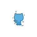 Github icon design vector Royalty Free Stock Photo