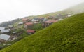 Gito Plateau view with foggy weather. Rize, Turkey. Royalty Free Stock Photo