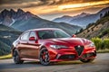 Giulia quadrifoglio. generated using AI. Royalty Free Stock Photo
