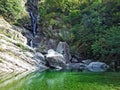 Giumaglio`s waterfall or La cascata di Giumaglio in Vallemaggia, Magic Valley or Valle Magia Valle Maggia