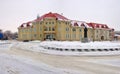 Giurgiu Romania city hall at winter - Primaria Giurgiu iarna