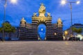 Night view of Giuseppe Garibaldi gate 