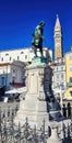 Giuseppe Tartini statue in Piran town, Slovenia